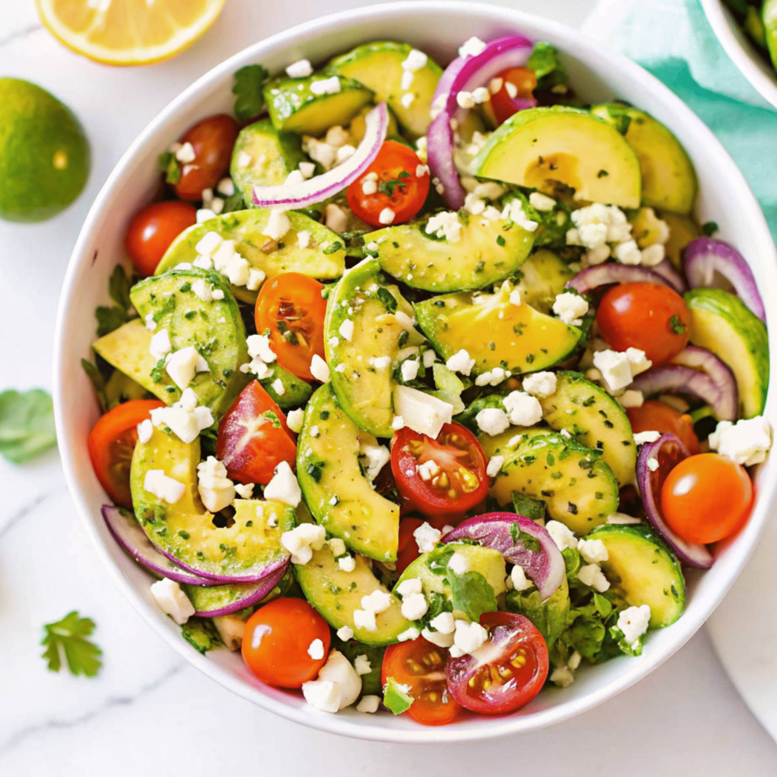 Tomato Cucumber and Avocado Salad