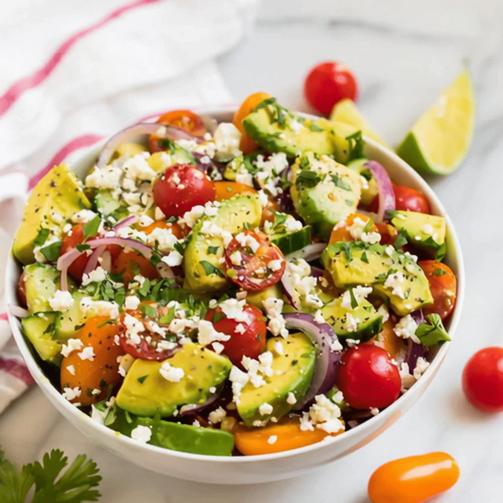 Fresh Tomato Cucumber and Avocado Salad Recipe Tomato Cucumber and Avocado Salad