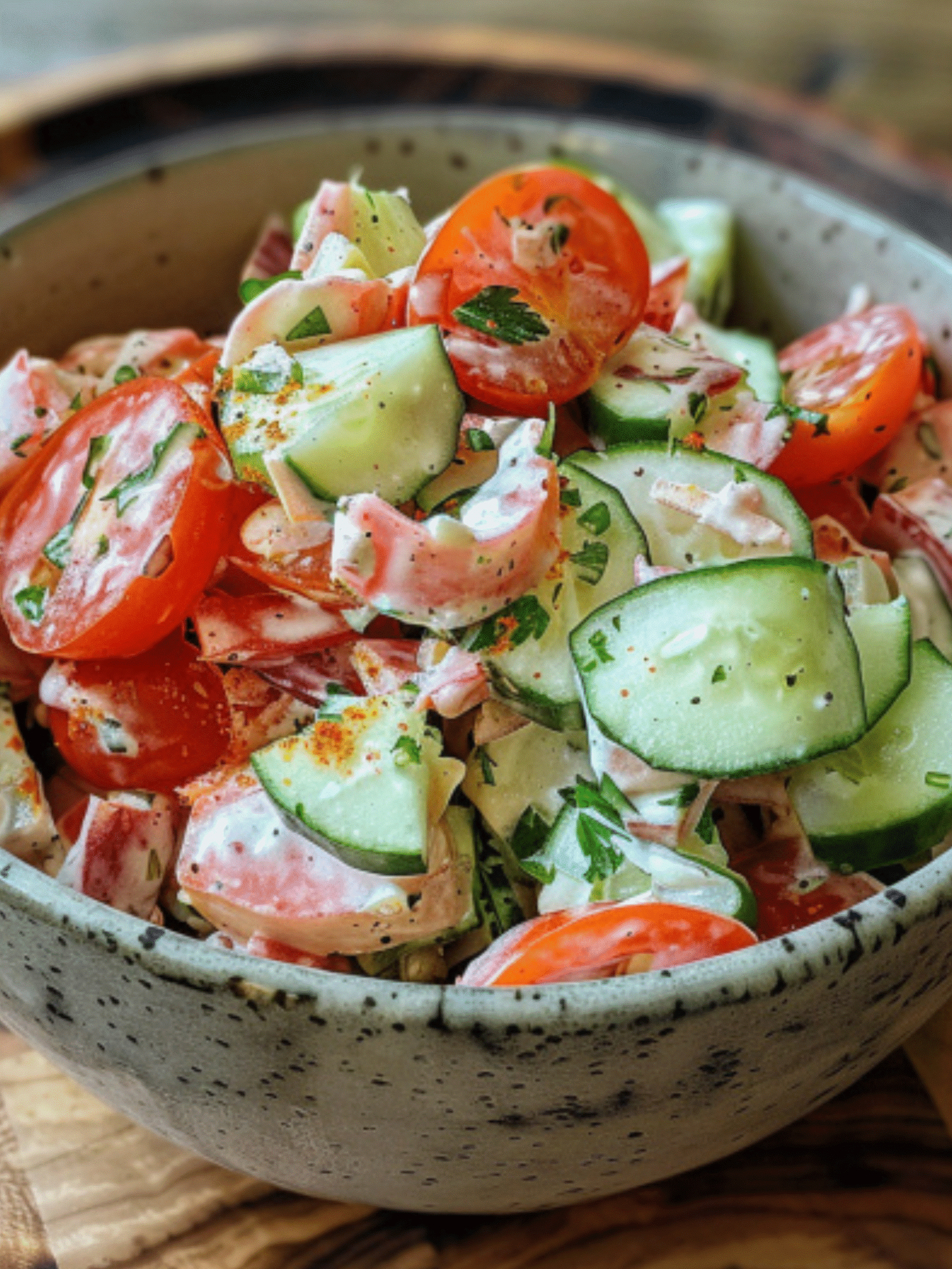 Creamy Tomato and Cucumber Salad Recipe Tomato and Cucumber Salad Creamy