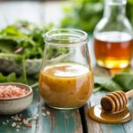 Pink salt and honey vinaigrette