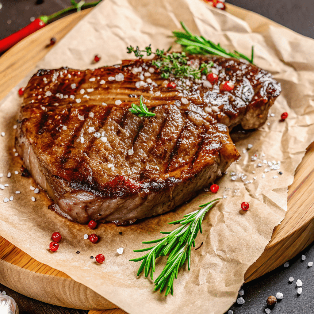 Pink Salt Grilled Steak