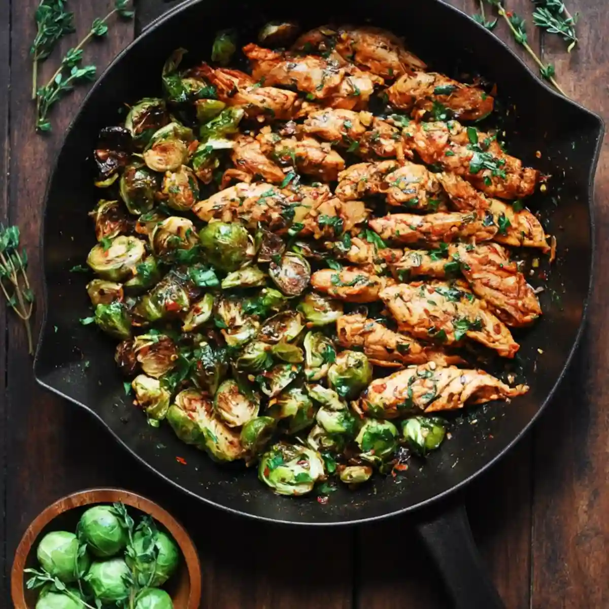 Garlic Butter Chicken With Brussels Sprouts For Quick Dinners