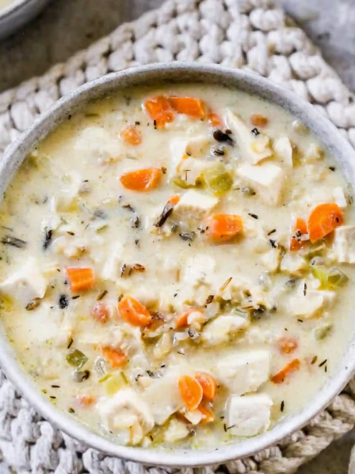 Creamy chicken and wild rice soup perfect for fall dinner ideas