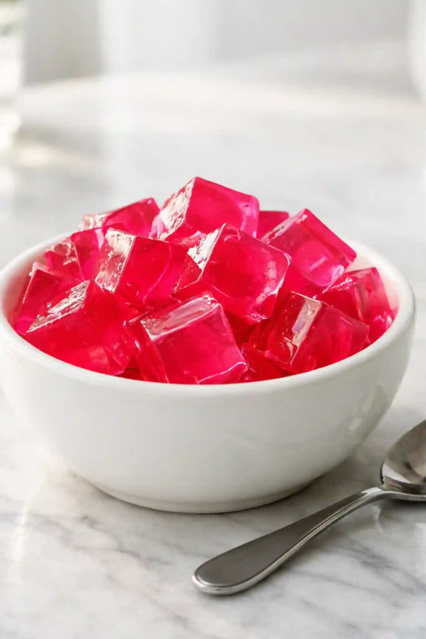 Dr Oz Pink Gelatin Recipe for Weight Loss Serving Cubes Dr Oz Pink Gelatin Recipe for Weight Loss served as chilled pink gelatin cubes in a white bowl