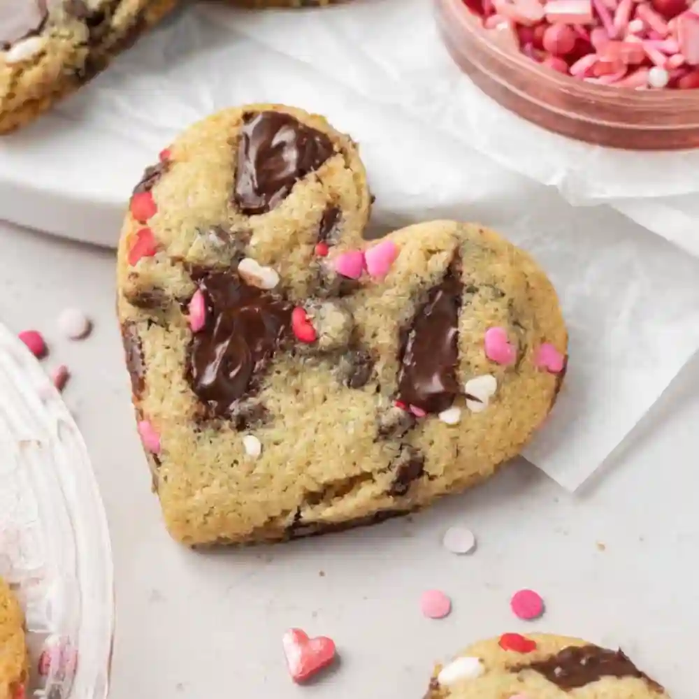 Heart Shaped Chocolate Chip Cookies Made Easy
