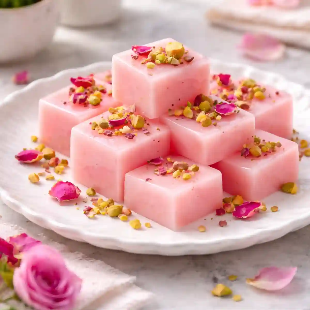Easy Rose Milk Gelatin Recipe | Creamy Floral Dessert