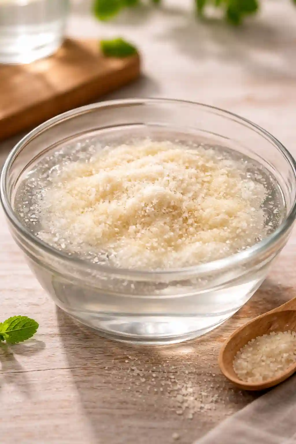 blooming gelatin in cold water step for gelatin trick recipe