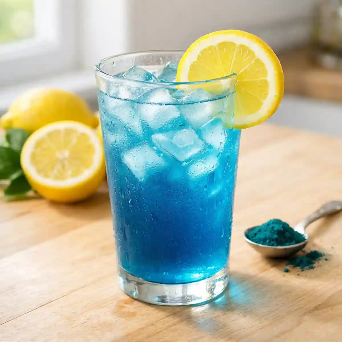 Blue Spirulina Lemonade for Weight Loss Easy Detox Drink