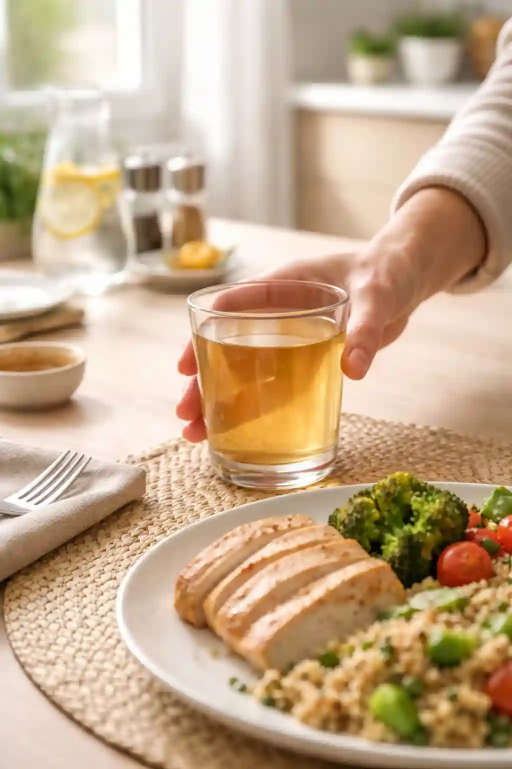 gelatin drink before meal for appetite control and portion management