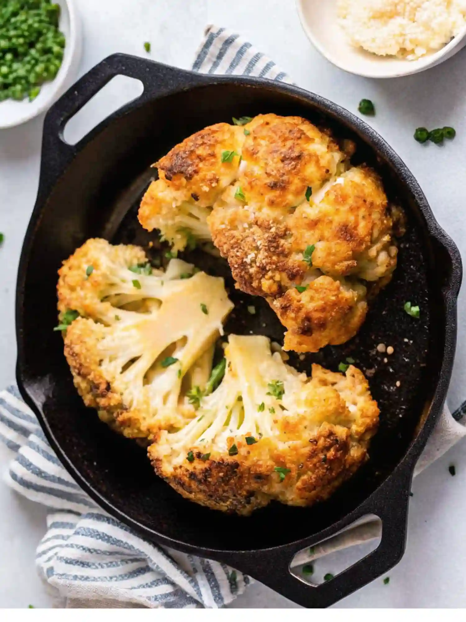 Whole Roasted Cauliflower Skillet Crispy and Golden whole roasted cauliflower recipe crispy in skillet with golden edges and tender inside