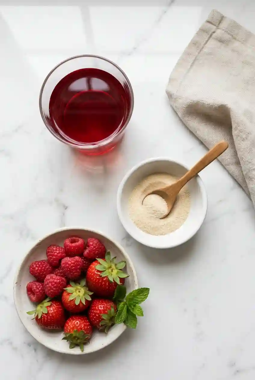 3 Ingredient Gelatin Recipe for Weight Loss Ingredients 3 ingredient gelatin recipe for weight loss ingredients with berries gelatin powder and hibiscus tea