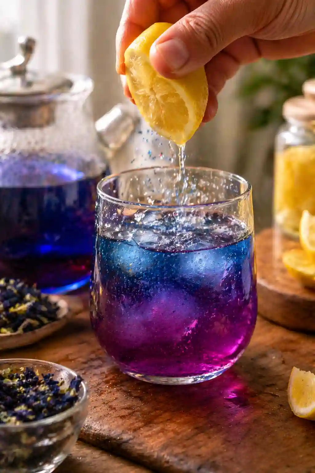 how to make brazilian mounjaro recipe for weight loss adding lemon juice to butterfly pea drink