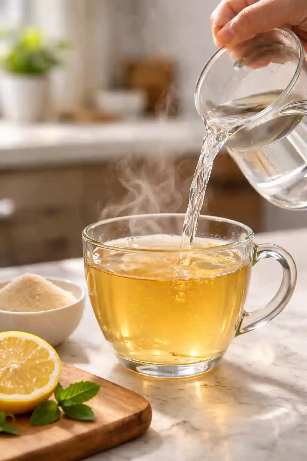 Preparing Dr William Li Gelatin Recipe Preparing Dr William Li gelatin recipe by pouring hot water into gelatin drink