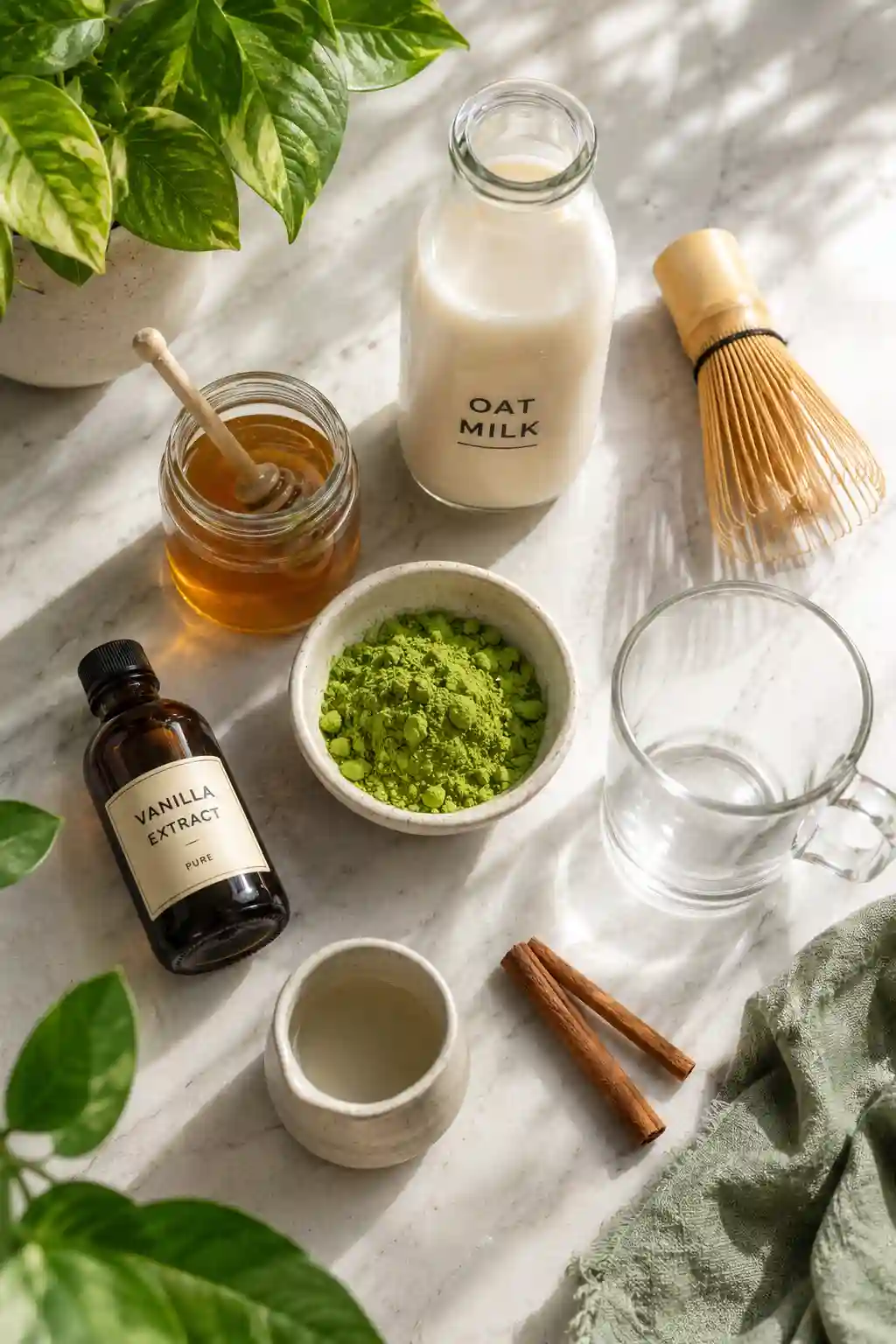 Benefits of Drinking Matcha Daily ingredients for homemade matcha latte