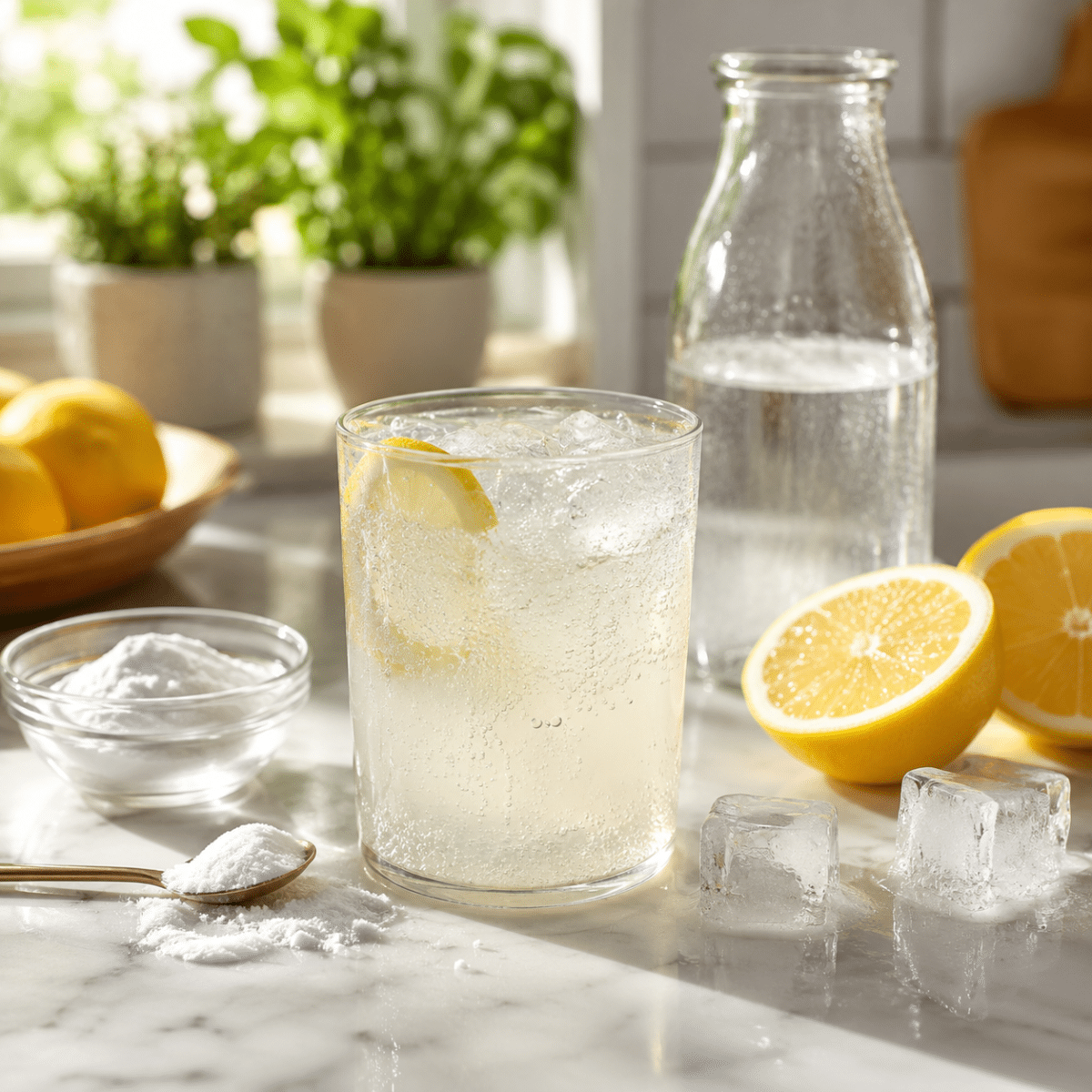 Baking Soda Lemon and Ice Recipe