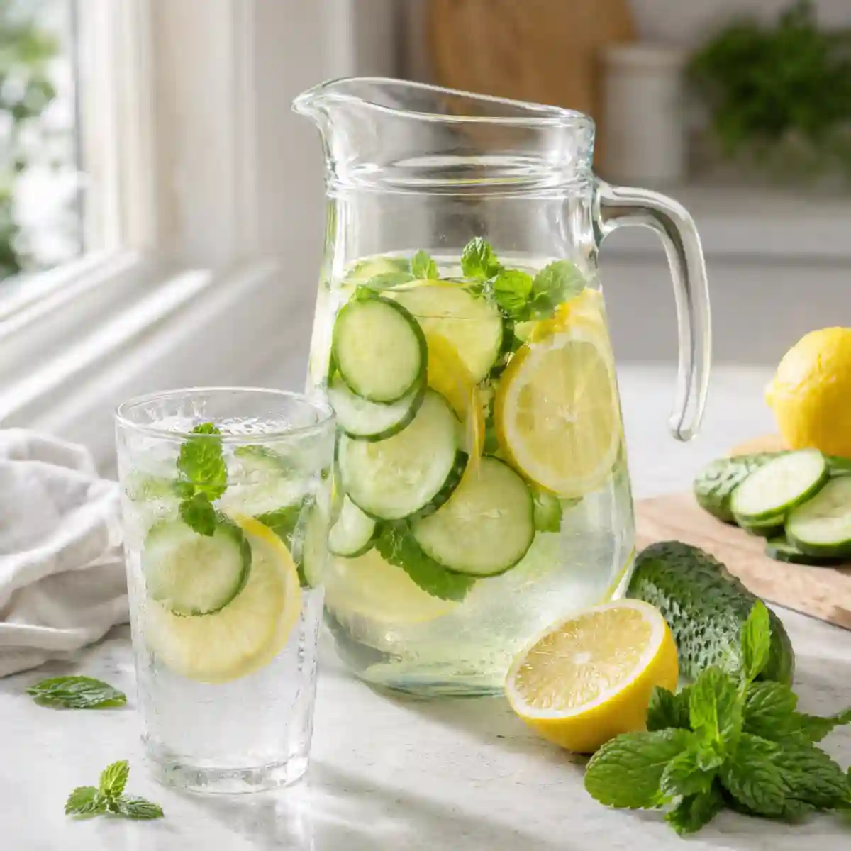 Cucumber Lemon Water Recipe