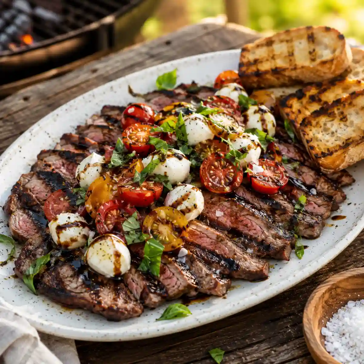 Grilled Flank Steak Caprese