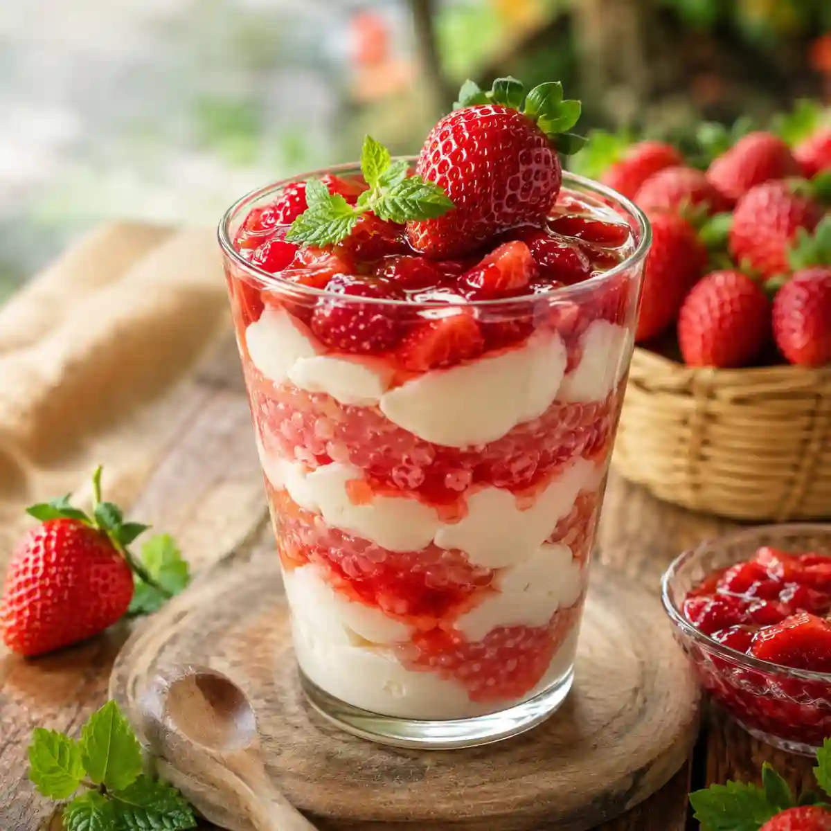 Strawberry Taho with Fresh Strawberry Compote Authentic Recipe