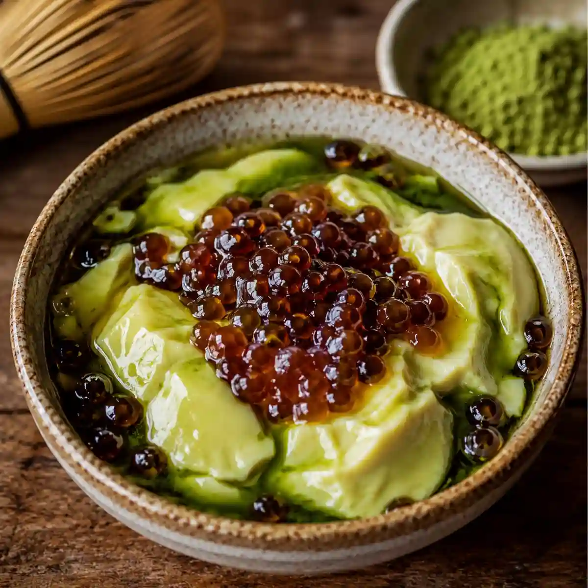 Matcha Taho with Brown Sugar Sago