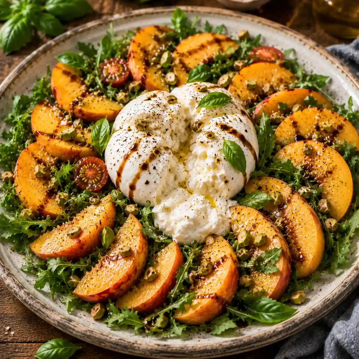 Peach Burrata Salad Recipe