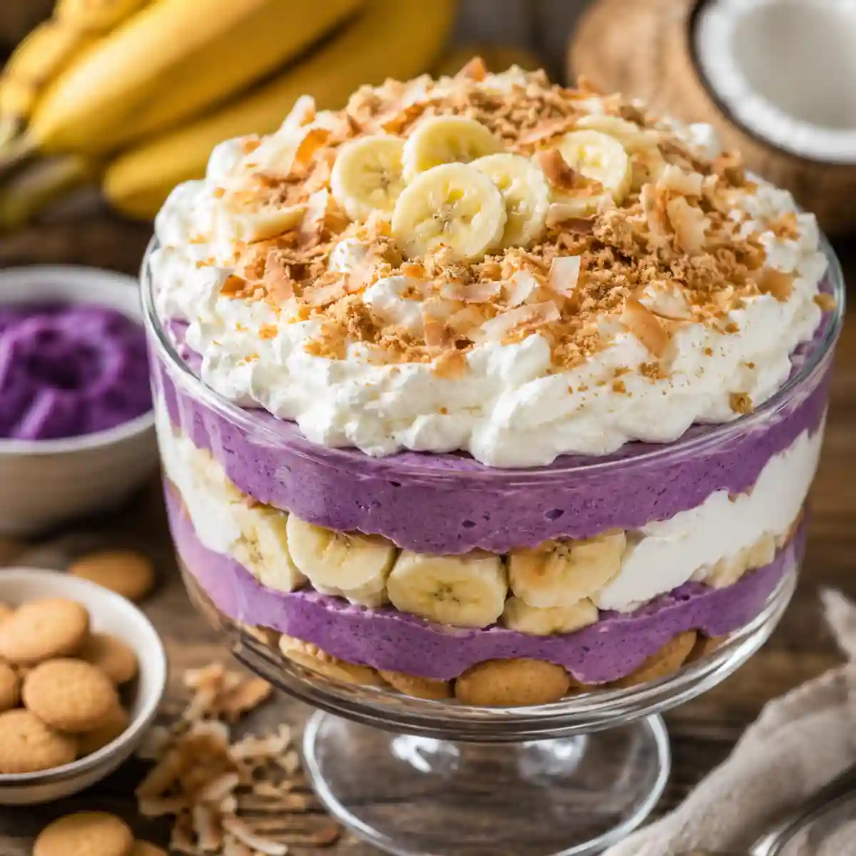 Ube Banana Pudding with Coconut Cream Best Ever Recipe