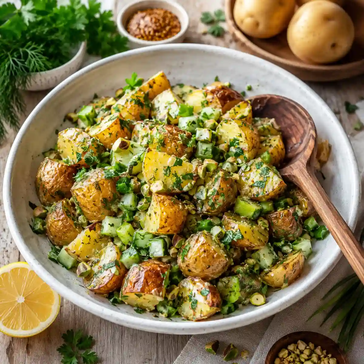 Herbed Roasted Potato Salad Recipe | Easy Crispy Herb Salad
