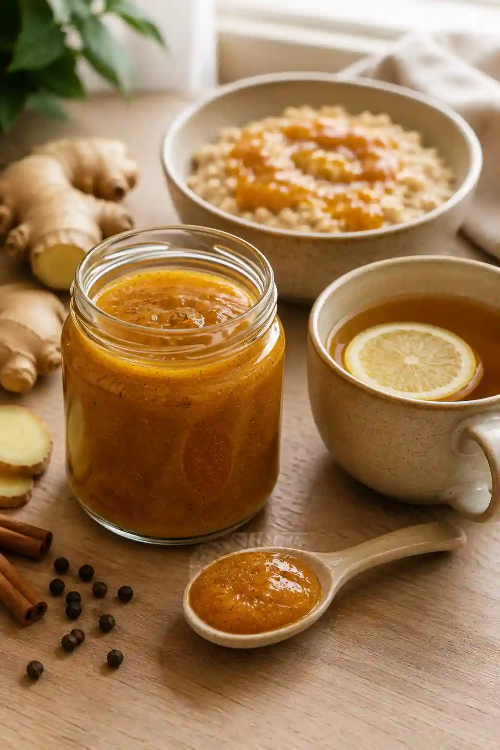 Neuro Honey Blend serving ideas with tea and oatmeal
