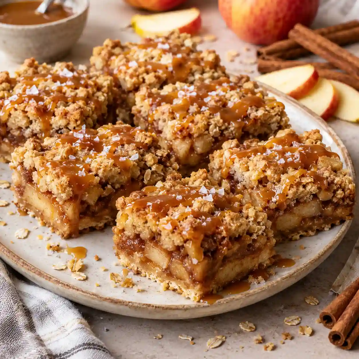 Salted Caramel Apple Crumble Bars Best Easy Recipe