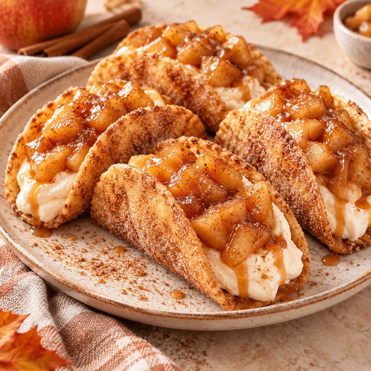 Air Fryer Apple Pie Cheesecake Tacos Easy Recipe